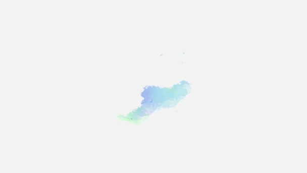 Abstrakt Akvarell Bakgrund Bild Med Flytande Stänk Aquarelle Färg Isolerad — Stockvideo