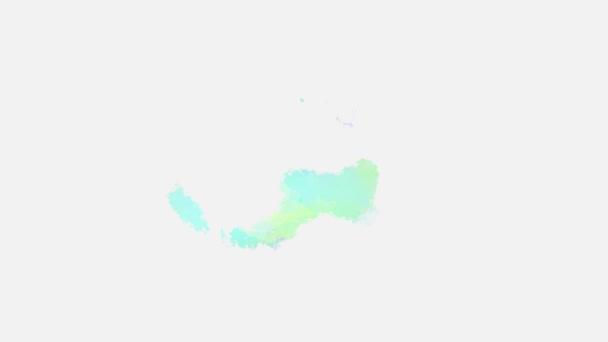 Abstraktes Aquarell Hintergrundbild Mit Einem Flüssigen Spritzer Einer Arelle Farbe — Stockvideo