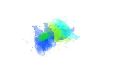  Suluboya fırça darbeleriyle parlak mürekkep damlaları şeffaf arkaplanda renkli, serbest akış kompozisyonu oluşturur..