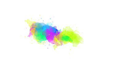  Suluboya fırça darbeleriyle parlak mürekkep damlaları şeffaf arkaplanda renkli, serbest akış kompozisyonu oluşturur..