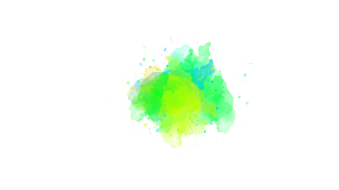  Suluboya fırça darbeleriyle parlak mürekkep damlaları şeffaf arkaplanda renkli, serbest akış kompozisyonu oluşturur..