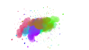 Soyut Mürekkep Patlaması Fırça Vuruşu dokusu, Dinamik boya fırçası dokusu ve şeffaf arkaplan üzerindeki soyut yayılma desenleri ile kalın mürekkep patlaması.