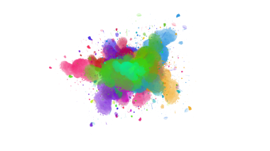 Dinamik mürekkep koyu boya fırçası darbeleriyle renk patlaması yapar, şeffaf bir yüzey üzerinde enerjik ve soyut bir arkaplan yaratır..