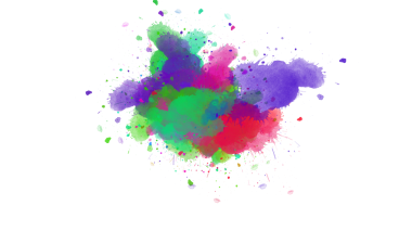 Dinamik mürekkep koyu boya fırçası darbeleriyle renk patlaması yapar, şeffaf bir yüzey üzerinde enerjik ve soyut bir arkaplan yaratır..