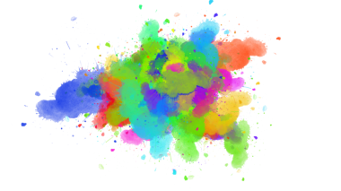 Dinamik mürekkep koyu boya fırçası darbeleriyle renk patlaması yapar, şeffaf bir yüzey üzerinde enerjik ve soyut bir arkaplan yaratır..