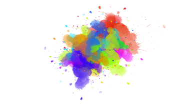 Dinamik mürekkep koyu boya fırçası darbeleriyle renk patlaması yapar, şeffaf bir yüzey üzerinde enerjik ve soyut bir arkaplan yaratır..