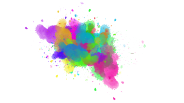 Dinamik mürekkep koyu boya fırçası darbeleriyle renk patlaması yapar, şeffaf bir yüzey üzerinde enerjik ve soyut bir arkaplan yaratır..