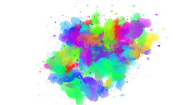 Dinamik mürekkep koyu boya fırçası darbeleriyle renk patlaması yapar, şeffaf bir yüzey üzerinde enerjik ve soyut bir arkaplan yaratır..