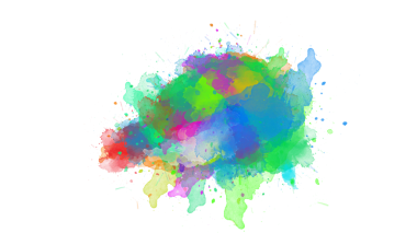 Dinamik mürekkep koyu boya fırçası darbeleriyle renk patlaması yapar, şeffaf bir yüzey üzerinde enerjik ve soyut bir arkaplan yaratır..