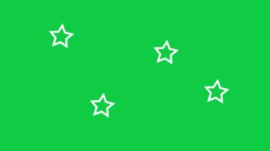 Hareketli yıldız ve yanıp sönen yıldız canlandırması.