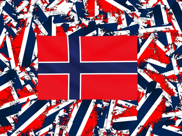 Paese Norvegese Bandiera — Foto Stock