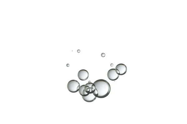 Поток Пузырей Группе Над Белой Поверхностью — стоковое фото