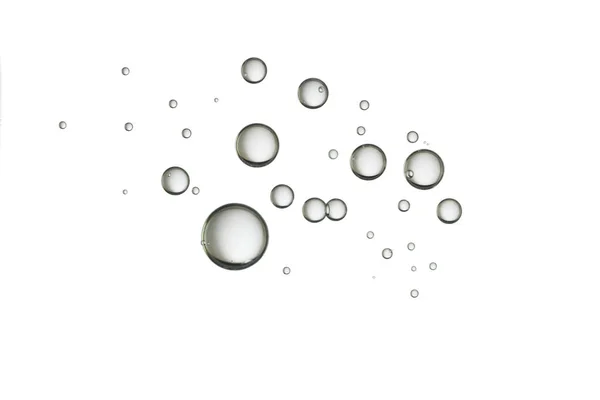 Wasserblasen Isoliert Über Weiß — Stockfoto