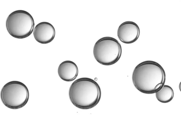 Burbujas Líquidas Gris Claro Fluye Hacia Superficie — Foto de Stock