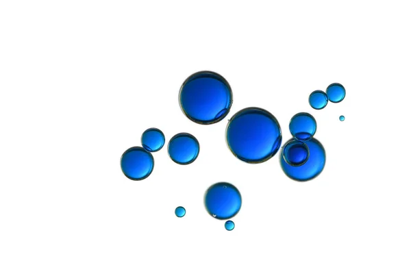 Голубые Пузыри Воды Изолированные Текущие — стоковое фото