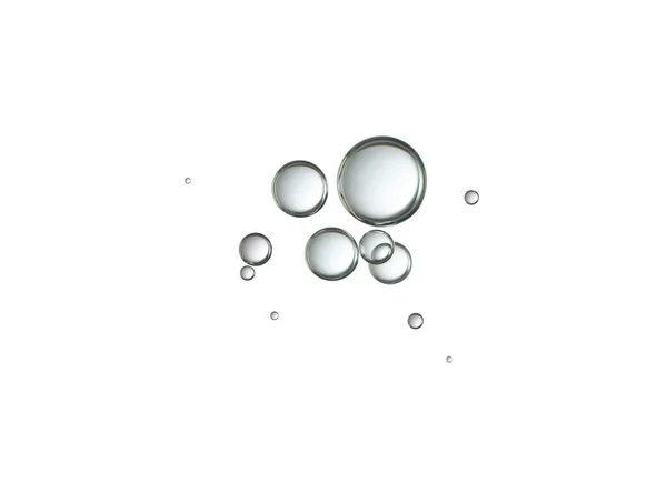 Пузырьки Прозрачной Воды Белой Поверхности — стоковое фото
