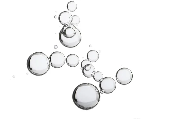 Пузыри Взмывают Стакане Белый Фон — стоковое фото