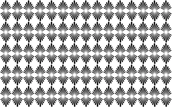 Ein Schwarz Weiß Verziertes Reihenweise Isoliertes — Stockfoto
