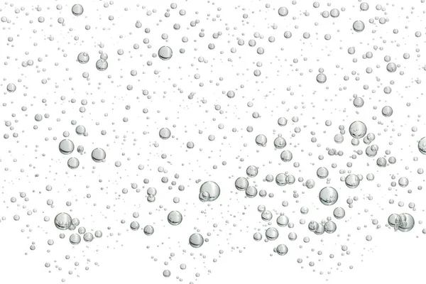 Okrągłe Krople Wody Odizolowane Białym Tle — Zdjęcie stockowe