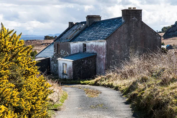 Terk Edilmiş Mülk Arranmore Adası Rlanda Cumhuriyeti Donegal Lçesi Kırsal — Stok fotoğraf