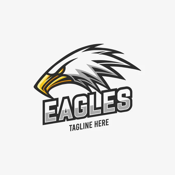 sport logo design with the shape of an eagle\'s head, for emblem or e sport brand