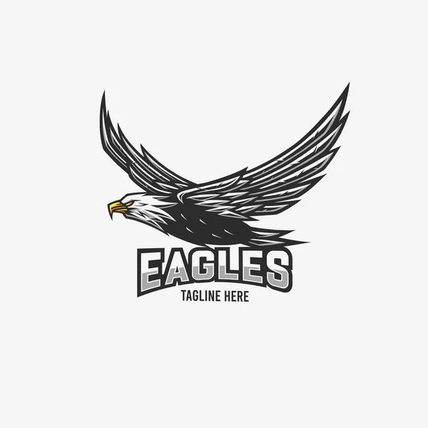vector illustration in the shape of a flying eagle, suitable for a sports or adventure logo