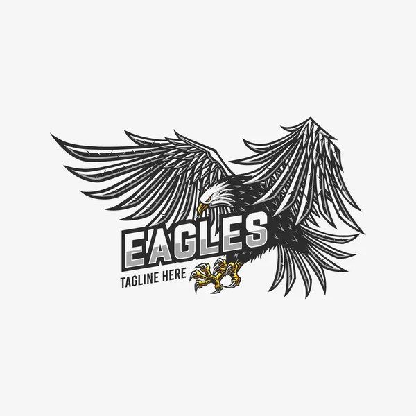 vector illustration in the shape of an eagle, for sports logos, clothing brands, tattoos or automotive logo designs