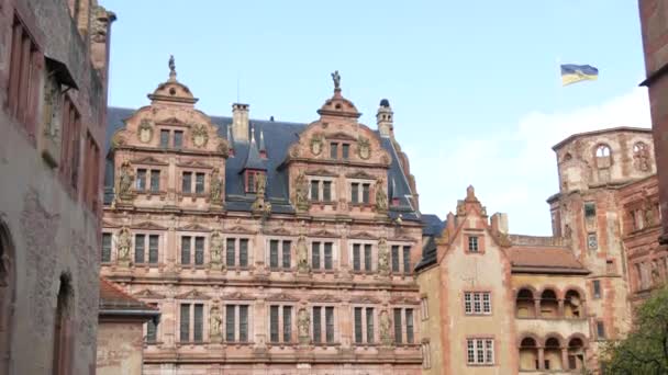Heidelberg Germany November 2022 Courtyard Entrance Ruins World Famous Medieval — Stock Video