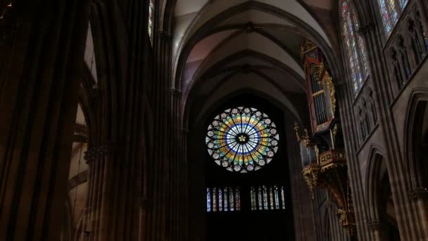 Strasbourg France July 2022 View World Famous Historic Strasbourg Cathedral — Stockvideo