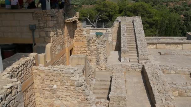 Het Wereldberoemde Knossos Paleis Van Koning Minos Waar Volgens Legende — Stockvideo