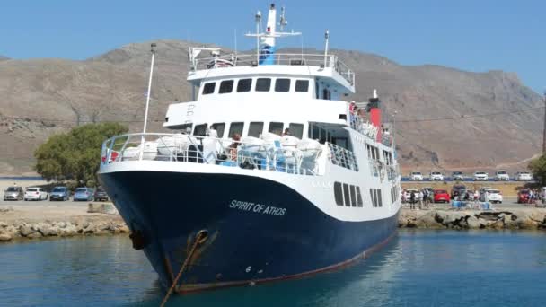 Kissamos Grecja Lipca 2022 Port Morzu Kreteńskim Gdzie Znajduje Się — Wideo stockowe