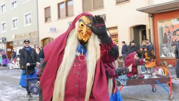 February 2023 Kehl Germany Festive Rosenmontag Carnival Procession Occasion Spring — Stock video