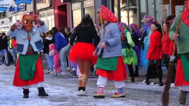 February 2023 Kehl Germany Festive Rosenmontag Carnival Procession Occasion Spring — Vídeos de Stock