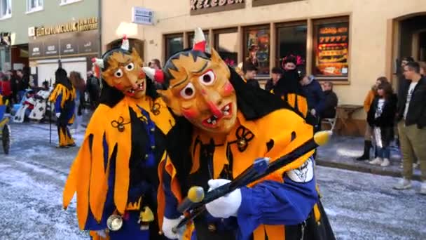 February 2023 Kehl Germany Festive Rosenmontag Carnival Procession Occasion Spring — Stock Video