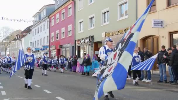 February 2023 Kehl Germany People Carnival Costumes Festive Rosenmontag Carnival — Video