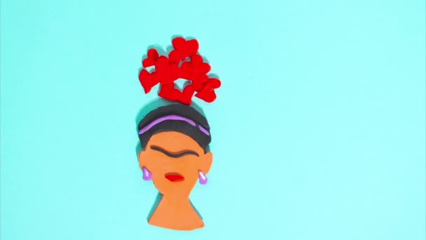 February 2023 Kehl Germany Stop Motion Animation Plasticine Valentines Day — стоковое видео