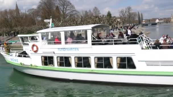 Konstanz Deutschland April 2023 Der Bodensee Der Größte See Der — Stockvideo
