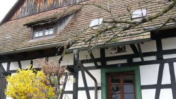 Kehl Alemanha Março 2023 Velhas Belas Casas Meia Madeira — Vídeo de Stock
