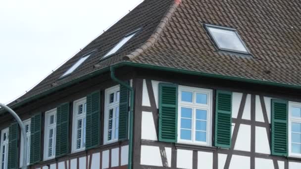 Kehl Alemanha Março 2023 Velhas Belas Casas Meia Madeira — Vídeo de Stock