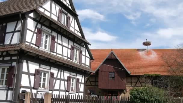 Kehl Germany March 2023 Παλιά Όμορφα Σπίτια Μισό Ξύλο — Αρχείο Βίντεο