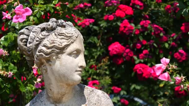 Baden Baden Alemania Junio 2023 Una Hermosa Estatua Estilo Griego — Vídeos de Stock