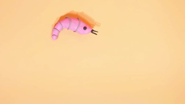 Animasi Gerak Henti Plastik Ungkapan Komik Lucu Anda Shrimply Yang — Stok Video
