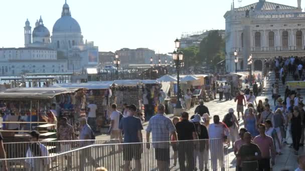 Venise Italie Septembre 2023 Une Foule Gens Promènent Long Promenade — Video