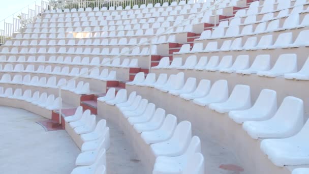 Vista Aeiral Assentos Vazios Estádio — Vídeo de Stock