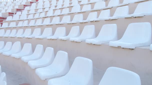 Stadyumdaki Boş Koltukların Aeiral Görüntüsü — Stok video