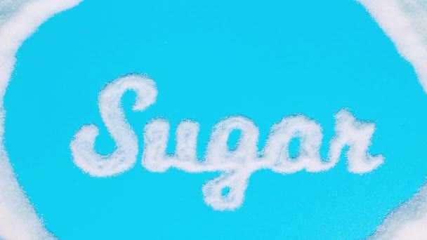 Stop Motion Animation Typography Lettering Fine Sugar Letters Appear Disappear — Stock Video