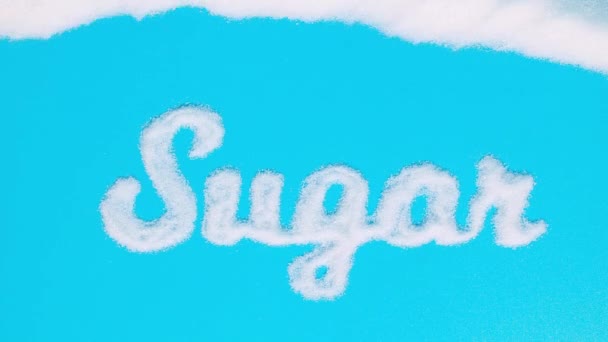 Pare Animação Movimento Letras Tipográficas Letras Açúcar Finas Que Aparecem — Vídeo de Stock