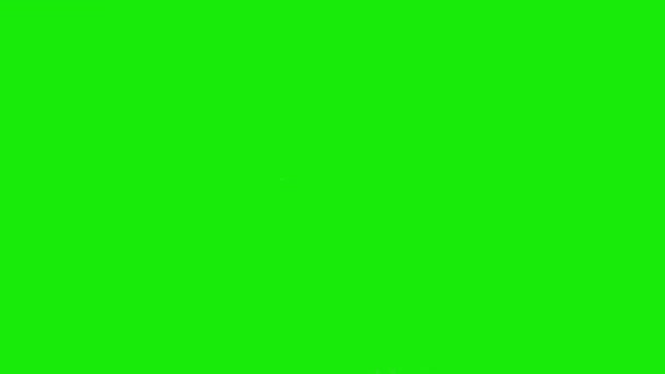 塑料白斑落在绿色铬色背景上 停止动作动画 — 图库视频影像