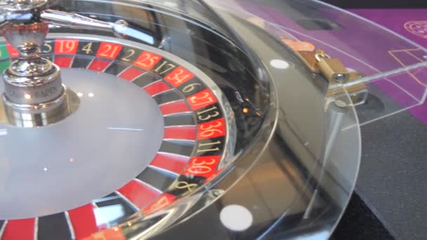 Baden Baden Allemagne Décembre 2023 Casino Roulette Jetons Table Pour — Video