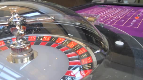 Baden Baden Allemagne Décembre 2023 Casino Roulette Jetons Table Pour — Video